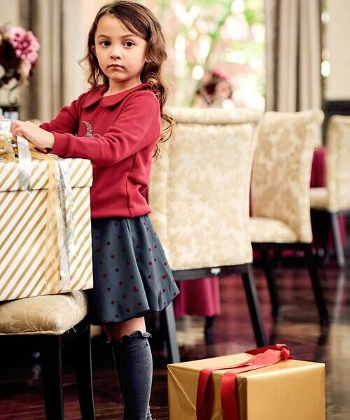 BeBe / べべ ミニ・ひざ丈スカート | フロッキープリントドットバルーンスカート(100~140cm) | 詳細2