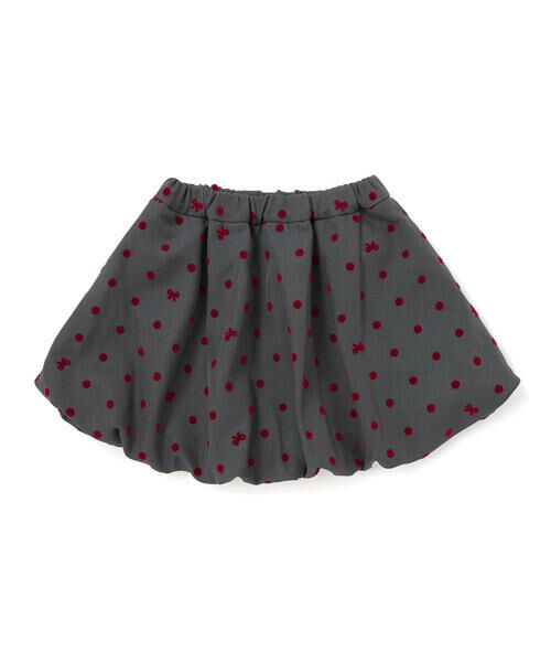BeBe / べべ ミニ・ひざ丈スカート | フロッキープリントドットバルーンスカート(100~140cm) | 詳細4