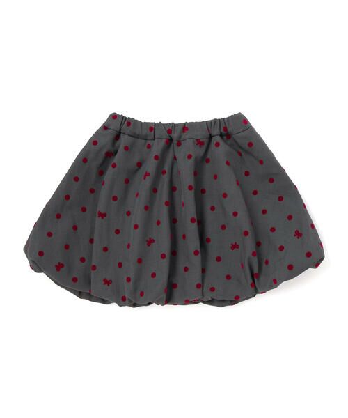 BeBe / べべ ミニ・ひざ丈スカート | フロッキープリントドットバルーンスカート(100~140cm) | 詳細5
