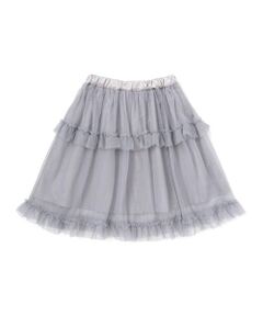 BeBe / べべ ミニ・ひざ丈スカート | ラメチュールフリルティアードスカート(100~150cm)