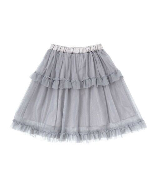 BeBe / べべ ミニ・ひざ丈スカート | ラメチュールフリルティアードスカート(100~150cm) | 詳細19
