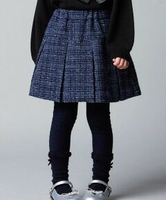 BeBe / べべ ミニ・ひざ丈スカート | 【お揃い】エタンセルラメツイードインナーパンツ付プリーツスカート(90~150cm)