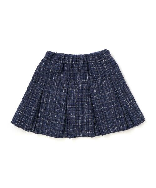 BeBe / べべ ミニ・ひざ丈スカート | 【お揃い】エタンセルラメツイードインナーパンツ付プリーツスカート(90~150cm) | 詳細16