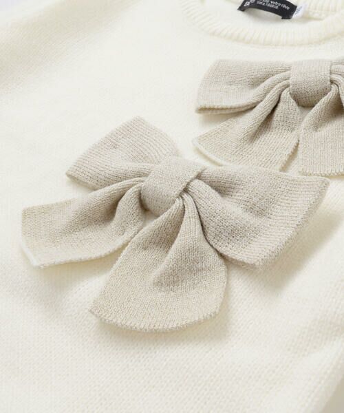 BeBe / べべ ニット・セーター | BIGリボンモチーフニットプルオーバー(100~150cm) | 詳細7