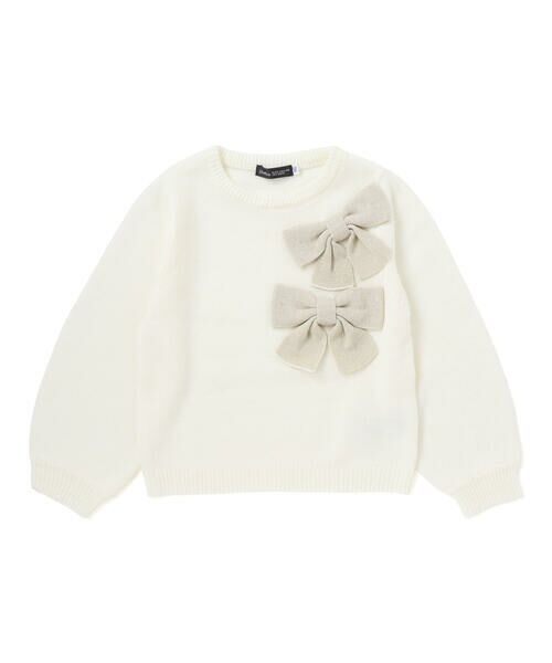BeBe / べべ ニット・セーター | BIGリボンモチーフニットプルオーバー(100~150cm) | 詳細4