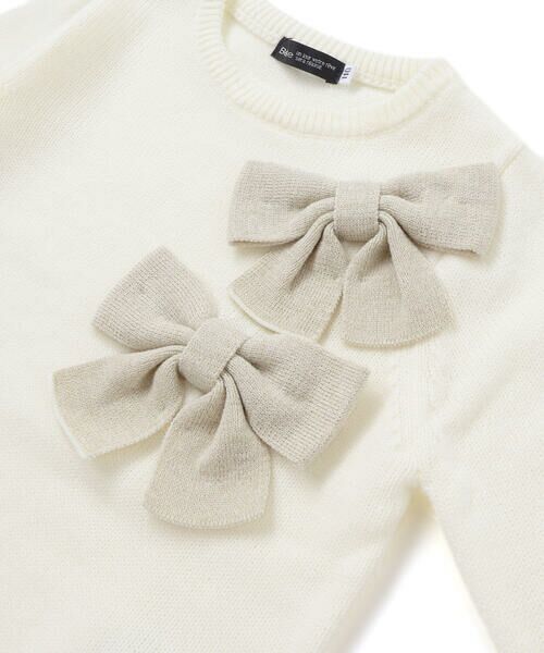 BeBe / べべ ニット・セーター | BIGリボンモチーフニットプルオーバー(100~150cm) | 詳細6