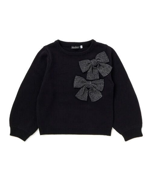BeBe / べべ ニット・セーター | BIGリボンモチーフニットプルオーバー(100~150cm) | 詳細11