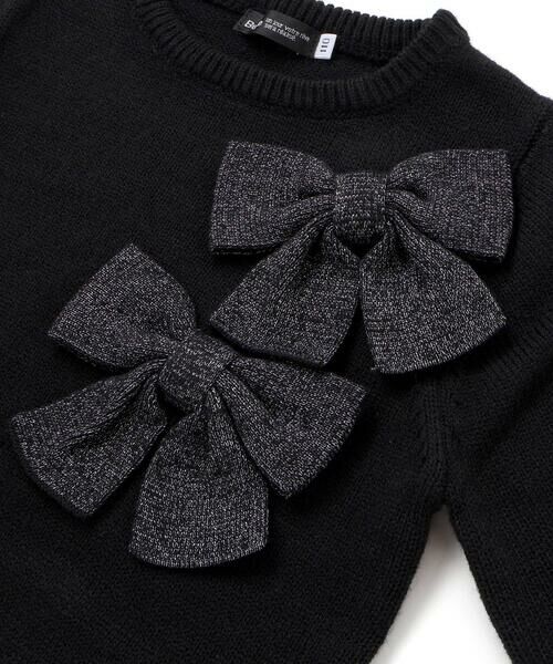 BeBe / べべ ニット・セーター | BIGリボンモチーフニットプルオーバー(100~150cm) | 詳細14
