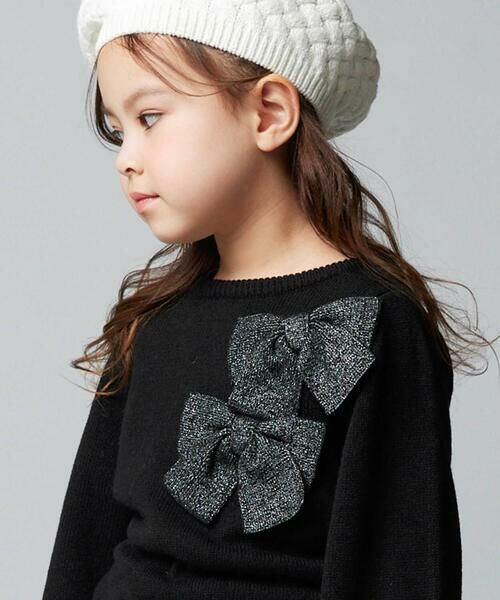 BeBe / べべ ニット・セーター | BIGリボンモチーフニットプルオーバー(100~150cm) | 詳細10