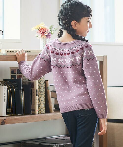 BeBe / べべ ニット・セーター | ノルディック求心柄ジャガードニットプルオーバー(90~150cm) | 詳細3