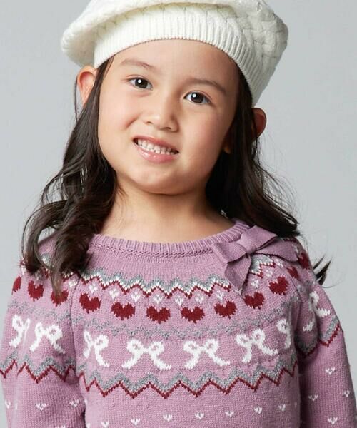 BeBe / べべ ニット・セーター | ノルディック求心柄ジャガードニットプルオーバー(90~150cm) | 詳細6