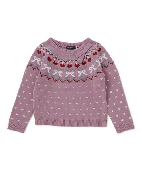 BeBe / べべ ニット・セーター | ノルディック求心柄ジャガードニットプルオーバー(90~150cm) | 詳細9