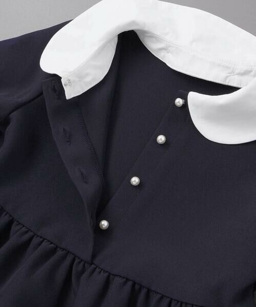 BeBe / べべ ミニ丈・ひざ丈ワンピース | ダブルクロス3way付け襟長袖ギャザーワンピース(110~130cm) | 詳細14