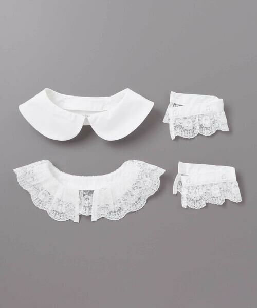 BeBe / べべ ミニ丈・ひざ丈ワンピース | ダブルクロス3way付け襟長袖ギャザーワンピース(110~130cm) | 詳細9