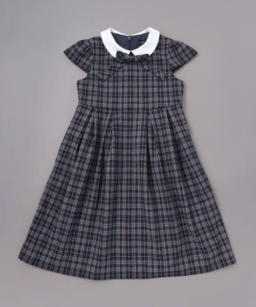 BeBe / べべ セットアップ | ボレロ+リボンタイ付きチェックワンピースセット(110~130cm) | 詳細10