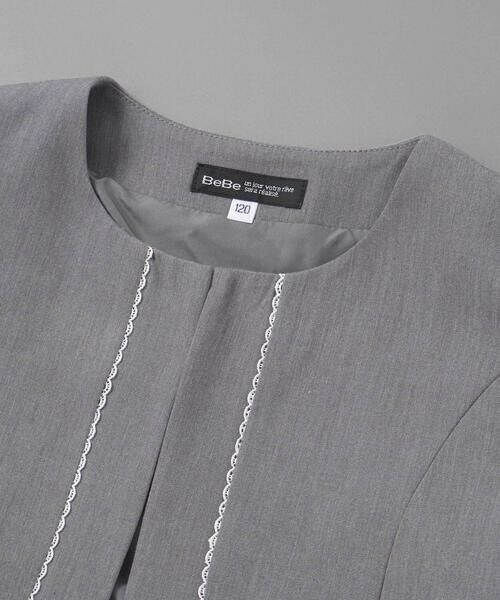 BeBe / べべ セットアップ | ボレロ+リボンタイ付きチェックワンピースセット(110~130cm) | 詳細19