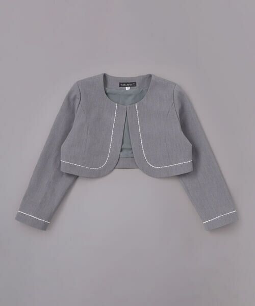 BeBe / べべ セットアップ | ボレロ+リボンタイ付きチェックワンピースセット(110~130cm) | 詳細8