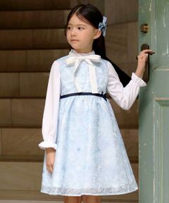 BeBe / べべ ミニ丈・ひざ丈ワンピース | 【日本製】オーガンジーフラワー刺しゅうドレス(110~130cm)