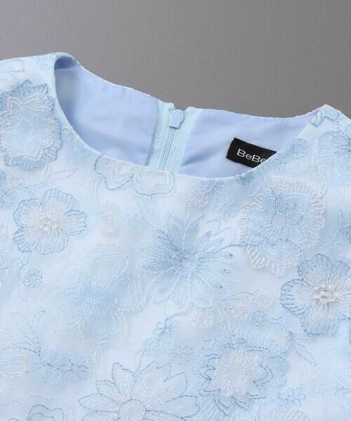BeBe / べべ ミニ丈・ひざ丈ワンピース | 【日本製】オーガンジーフラワー刺しゅうドレス(110~130cm) | 詳細6