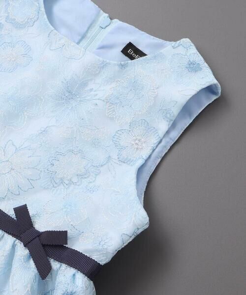 BeBe / べべ ミニ丈・ひざ丈ワンピース | 【日本製】オーガンジーフラワー刺しゅうドレス(110~130cm) | 詳細7