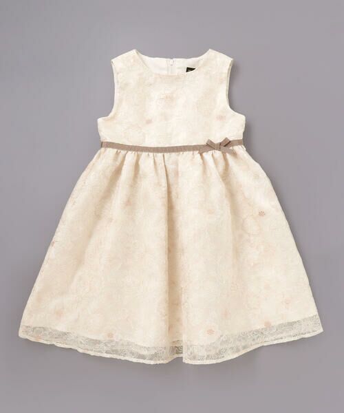 BeBe / べべ ミニ丈・ひざ丈ワンピース | 【日本製】オーガンジーフラワー刺しゅうドレス(110~130cm) | 詳細17