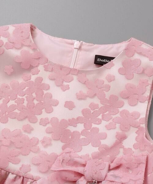 BeBe / べべ ミニ丈・ひざ丈ワンピース | フローラルオパールプリントウエストリボンドレス(110~130cm) | 詳細3