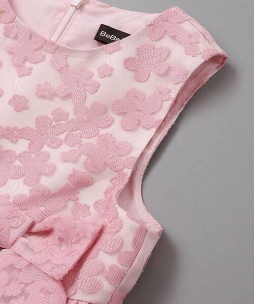 BeBe / べべ ミニ丈・ひざ丈ワンピース | フローラルオパールプリントウエストリボンドレス(110~130cm) | 詳細4