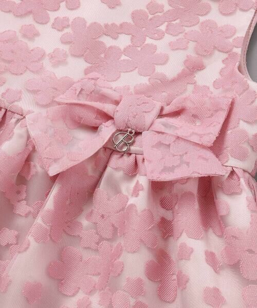 BeBe / べべ ミニ丈・ひざ丈ワンピース | フローラルオパールプリントウエストリボンドレス(110~130cm) | 詳細5