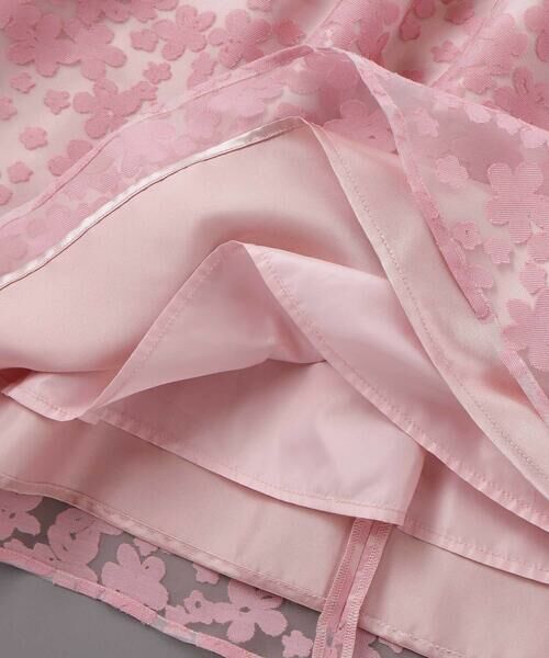 BeBe / べべ ミニ丈・ひざ丈ワンピース | フローラルオパールプリントウエストリボンドレス(110~130cm) | 詳細8