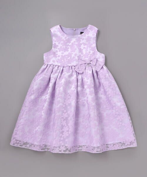 BeBe / べべ ミニ丈・ひざ丈ワンピース | フローラルオパールプリントウエストリボンドレス(110~130cm) | 詳細16