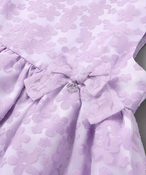 BeBe / べべ ミニ丈・ひざ丈ワンピース | フローラルオパールプリントウエストリボンドレス(110~130cm) | 詳細18