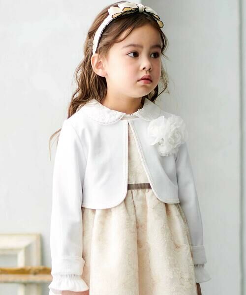 BeBe / べべ ノーカラージャケット | リップルポンチノーカラージャケット(110~130cm) | 詳細3