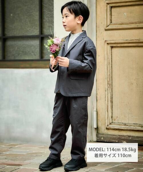 BeBe / べべ テーラードジャケット | タイプライタークロステーラードジャケット(110~130cm) | 詳細1