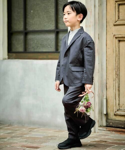 BeBe / べべ テーラードジャケット | タイプライタークロステーラードジャケット(110~130cm) | 詳細2