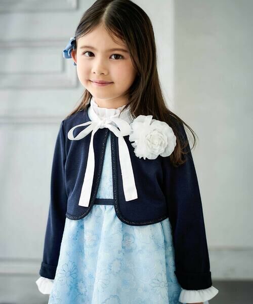 BeBe / べべ シャツ・ブラウス | フリル襟ボウタイ付きスムース長袖ブラウス(110~130cm) | 詳細3