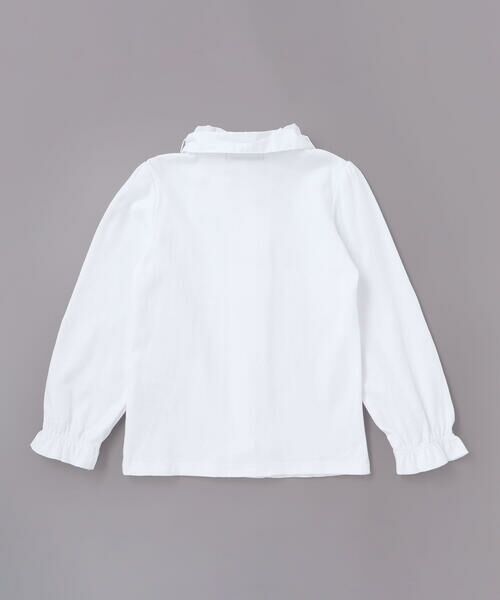 BeBe / べべ シャツ・ブラウス | フリル襟ボウタイ付きスムース長袖ブラウス(110~130cm) | 詳細6