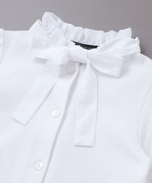 BeBe / べべ シャツ・ブラウス | フリル襟ボウタイ付きスムース長袖ブラウス(110~130cm) | 詳細7