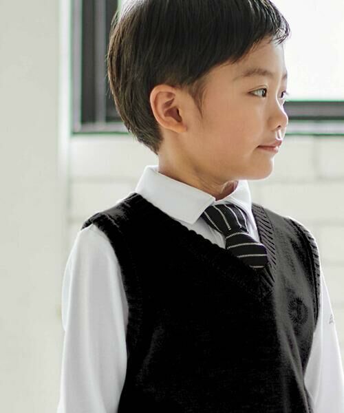 BeBe / べべ シャツ・ブラウス | ニットタイ付きスムースストレッチ長袖シャツ(90~140cm) | 詳細2