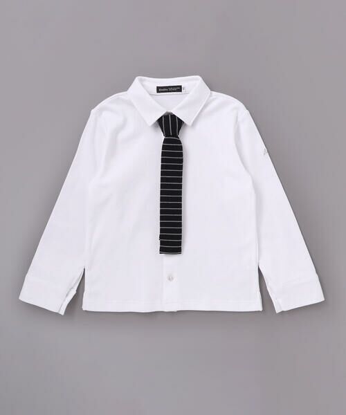 BeBe / べべ シャツ・ブラウス | ニットタイ付きスムースストレッチ長袖シャツ(90~140cm) | 詳細3