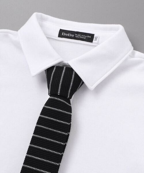 BeBe / べべ シャツ・ブラウス | ニットタイ付きスムースストレッチ長袖シャツ(90~140cm) | 詳細5