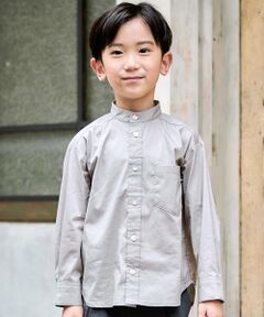 BeBe / べべ シャツ・ブラウス | ストレッチウェザーバンドカラー長袖シャツ(110~130cm)