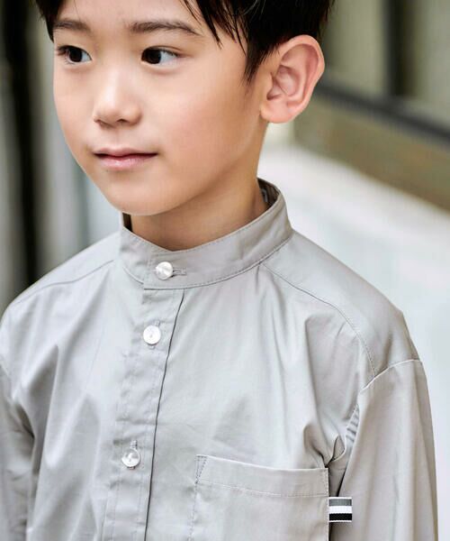 BeBe / べべ シャツ・ブラウス | ストレッチウェザーバンドカラー長袖シャツ(110~130cm) | 詳細3