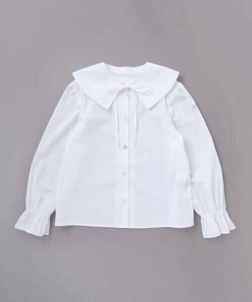 BeBe / べべ シャツ・ブラウス | ストレッチウェザー付け襟キャンディスリーブブラウス(90~160cm) | 詳細8