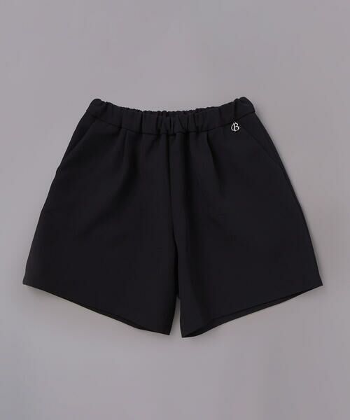 BeBe / べべ ショート・ハーフ・半端丈パンツ | ダブルクロスタックショートパンツ(110~130cm)（ブラック）