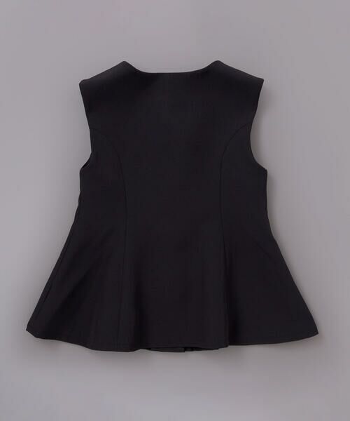 BeBe / べべ ベスト | ダブルクロスパールボタンフレアベスト(110~160cm) | 詳細6