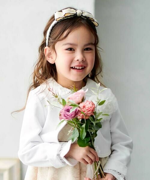 BeBe / べべ カチューシャ・カチューム・その他 | バイカラースカラップリボンカチューシャ | 詳細1