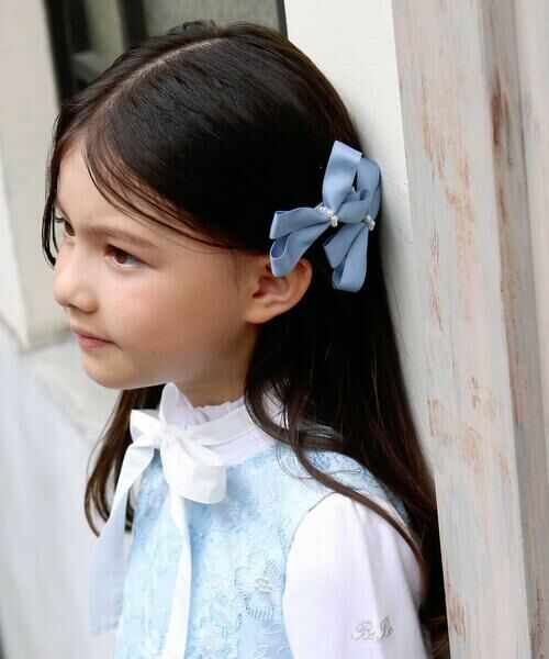 BeBe / べべ ヘアピン | パールポイントリボンヘアクリップ | 詳細3