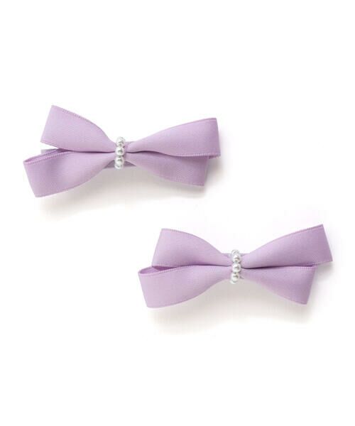 BeBe / べべ ヘアピン | パールポイントリボンヘアクリップ | 詳細9