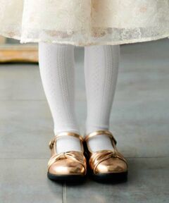 BeBe / べべ フラットシューズ | ギャザーリボンストラップシューズ(17~21cm)