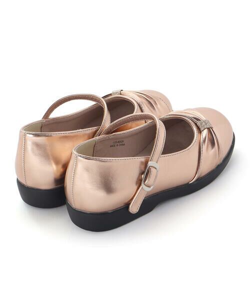 BeBe / べべ フラットシューズ | ギャザーリボンストラップシューズ(17~21cm) | 詳細3